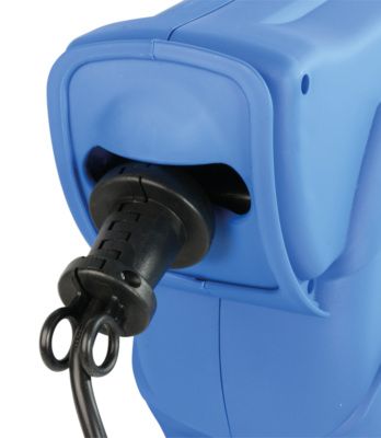 Enrouleur électrique automatique 20m IP20 avec rallonge 2m bleu GEFOM