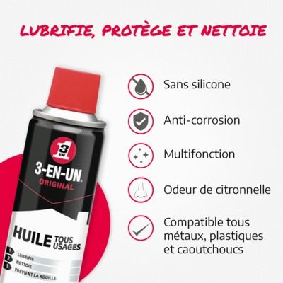 Huile tout usage en aérosol 200ml 3-EN-UN