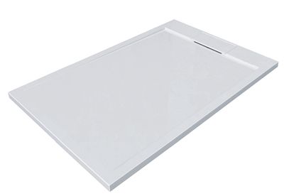 Receveur de douche rectangulaire à poser Islande blanc brillant 70 x 90 cm