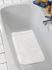 Tapis bain antidérapant blanc 36,5 x 70,5 cm