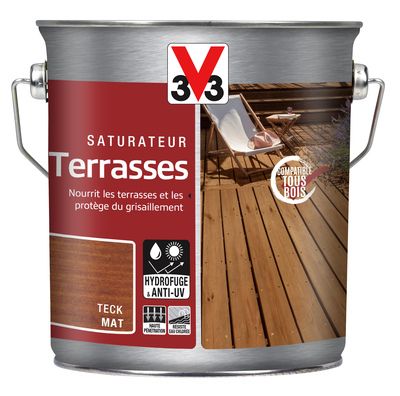 Saturateur pour terrasses teck 2,5 l V33