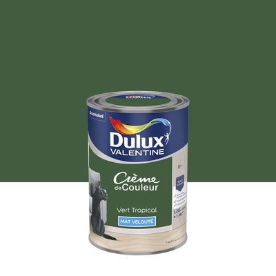 Peinture Crème de Couleur Vert Tropical mat 1,25 l - DULUX VALENTINE