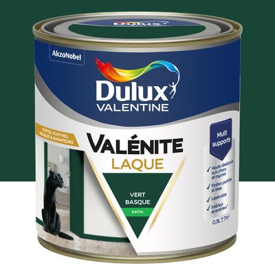 Peinture Boiseries Laque Acrylique Valénite Vert Basque Satin 0,5 L - DULUX VALENTINE