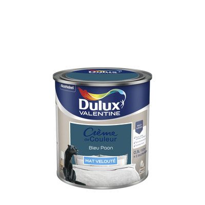 Peinture Crème de Couleur Bleu Paon mat 500 ml - DULUX VALENTINE