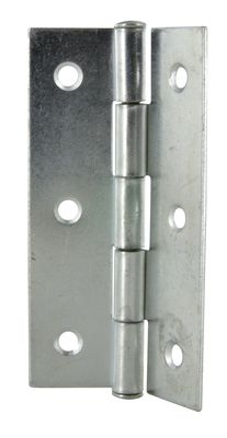 Charnière rectangle acier zingué axe inox 80 x 45 mm