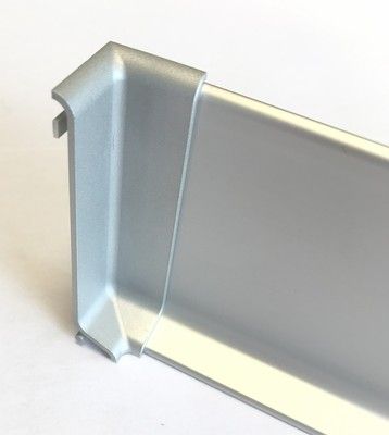 Angle rentrant pour plinthe 60mm aluminium DINAC