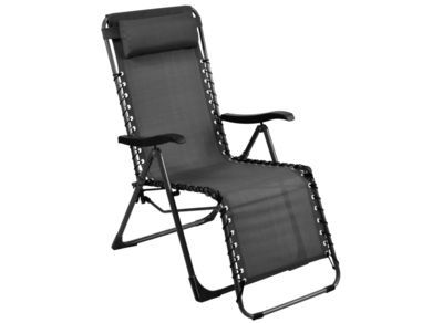 Fauteuil relax néo acier graphite gris ALIZE