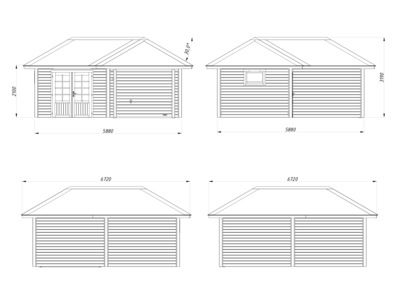 Abri de jardin Bianca SET 6 Marron 24,9 m2 Traité marron PALMAKO Livraison incluse domicile