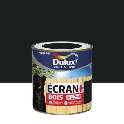 Peinture bois écran+ noir RAL 9005 satin 500 ml - DULUX VALENTINE