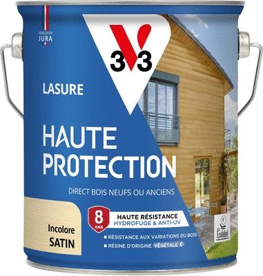 Lasure Haute Protection 8 ans satin incolore 2,5 L V33