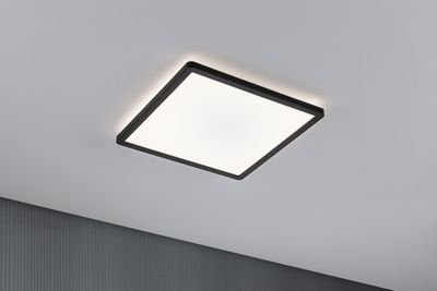 Plafonnier LED carré noir 293mm 4000K 16W ATRIA SHINE PAULMANN