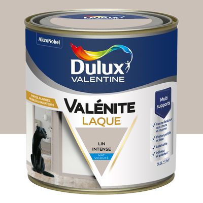 Peinture Boiseries Laque Acrylique Valénite Lin Intense Mat 0,5 L - DULUX VALENTINE