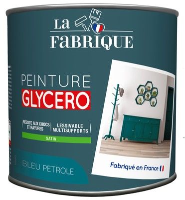 Peinture glycero Bleu Pétrole satin 2,5 l - LA FABRIQUE