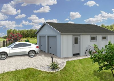 Garage bois Bois Naturel  Andre 44,7m2 PALMAKO Livraison incluse domicile