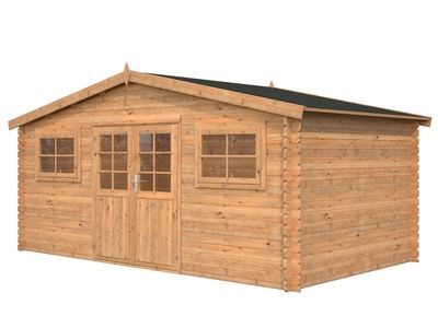 Abri de jardin bois Marron Tanguy 13m2 WHITE_WOOD Livraison incluse domicile