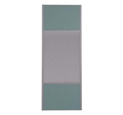 Porte de placard Miroir et Opale Profil gris H 248,5 x L 62,2 cm YNGENIO