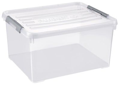 Handy box transparente avec couvercle et poignées à clips 35 L KETER