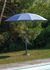 Parasol droit diamètre 2,70 m mât en aluminium Bleu ALIZE