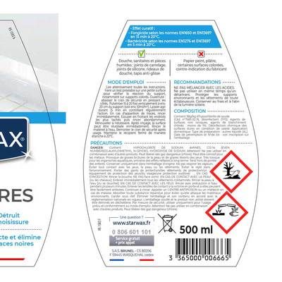 Anti-moisissures spécial joints et salle de bains 600 ml STARWAX