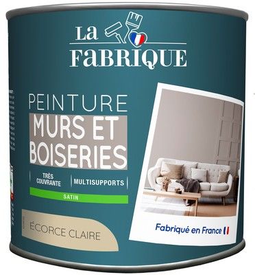 Peinture mur et boiserie Ecorce Claire satin 500 ml - LA FABRIQUE