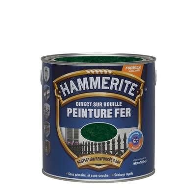 Peinture fer extérieure martelé vert épicéa 250 ml - HAMMERITE