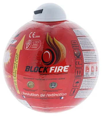 Boule extinctrice / extincteur automatique - BLOCK FIRE