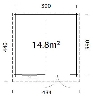 Abri de jardin  Bois Naturel  Tibo 14,8m2 WHITE_WOOD Livraison incluse domicile