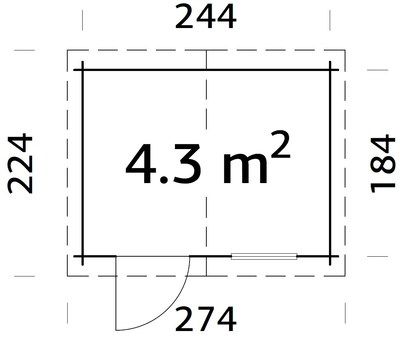 Abri de jardin Bois autoclave Katia 1 3,1M2 Livraison à domicile incluse