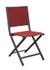 Chaise pliante Florence grey/rouge PRO LOISIRS