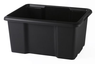 Bac de rangement en plastique noir 15 L SUNDIS