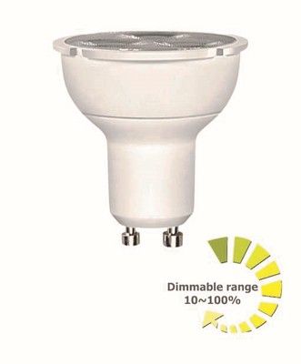 Ampoule LED GU10 variable 5.5 W = 350 lumens blanc chaud - FOX LIGHT