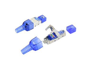 Fiches RJ 45 catégorie 5, 6 et 7 à clipser par 2