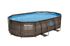 Piscine hors sol ovale Power SteelTM Swim VistaTM motif rotin 488 x 305 x 107 cm BESTWAY