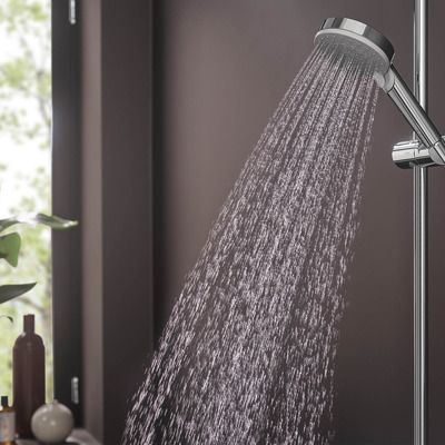 Ensemble douche 2 jets 100 mm avec mitigeur mécanique Vernis Blend chromé HANSGROHE