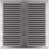 Grille d'aération carrée à persiennes en aluminium anodisé avec moustiquaire L 250 mm x 250 mm AUTOG