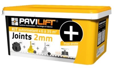 Kit de croisillons de carrelage autonivelants pour joint en croix 2 mm PAVILIFT