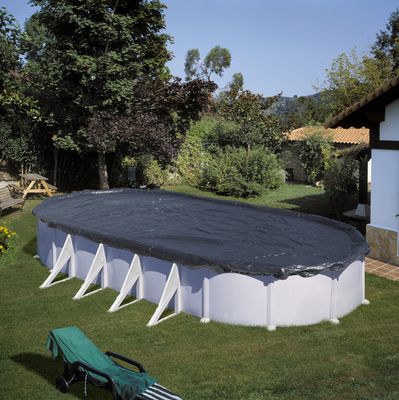 Bâche d'hivernage pour piscine ovale de L 610 x l 375 cm