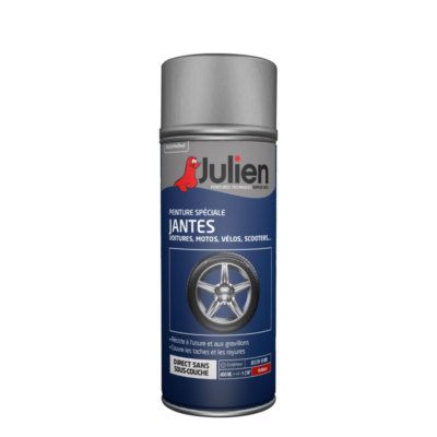 Peinture en aérosol spécial jantes gris aluminium 400 ml - JULIEN