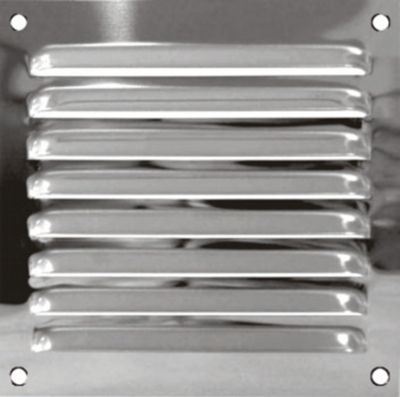 Grille à persiennes inox 100 x 100 mm