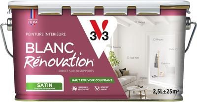 PEINTURE BLANC RENOVATION 2EN1 SATINE 2,5L V33