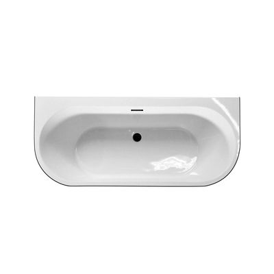 Baignoire semi-îlot noire 180 x 80 cm Bacara BALNEO