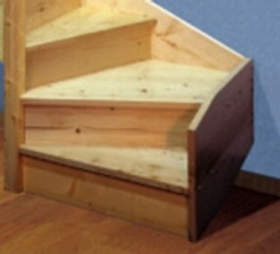 1/4 tournant gauche pour escalier en kit Jura SOGEM