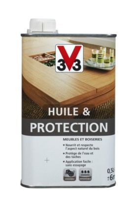 Huile & protection pour meubles et boiseries incolore 500 ml V33