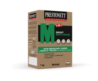 Boite d'enduit universel en poudre type M 1KG PRESTONETT