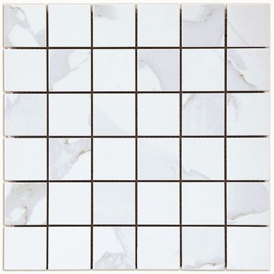 Mosaïque sol et mur intérieur effet marbre calacatta 30 x 30 cm DISTRIMAT