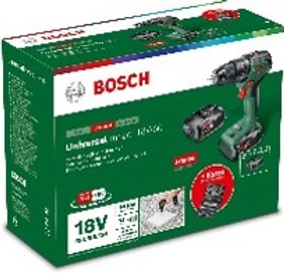 Perseuce sans fil 18V Universal Impact avec 2 batteries 2AH et 1 trousse de 51 accessoires BOSCH