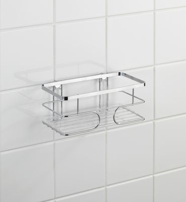 Grande étagère de salle de bain droite acier inox Premium WENKO