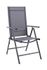 Fauteuil de jardin multipositions AVILA aluminium graphite et toile grise ALIZE