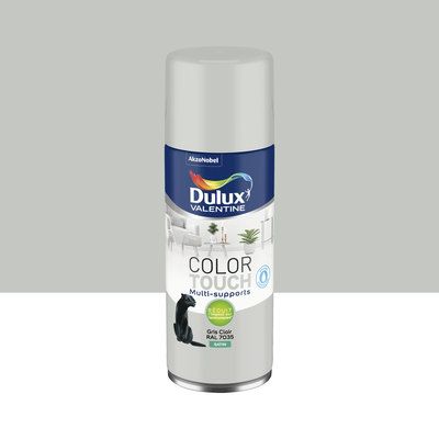 Aérosol de peinture Color Touch gris clair RAL 7035 satin 400 ml - DULUX VALENTINE