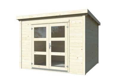 Abri de jardin bois Lya1 Naturel 7,5m2 PALMAKO